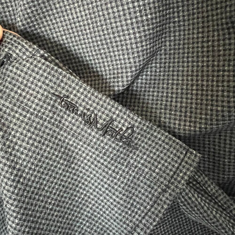 Travis Mathew‎ Gray Check Collared Button Down Shirt Long Sleeve Polo - Picture 5 of 8